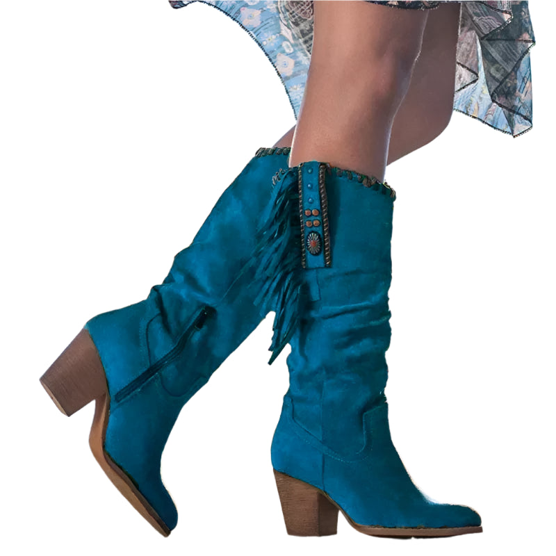 Bottes Western Sierra High pour femmes – Bottes de cowboy hautes inspirées du rétro
