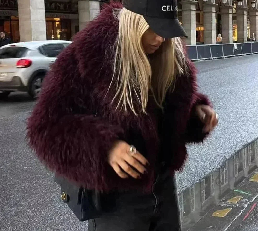 Veste d'hiver stylée en fausse fourrure Melanie