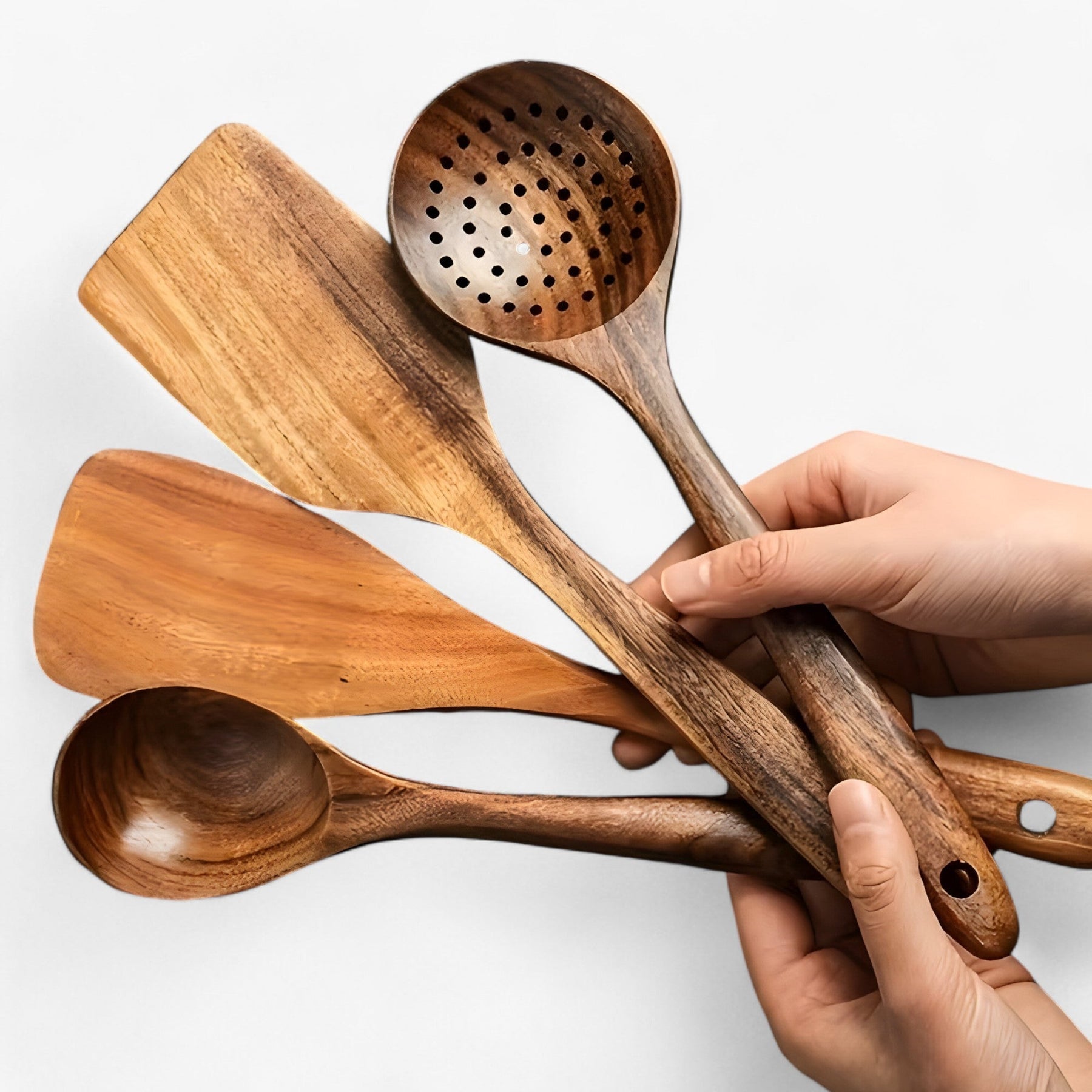Ensemble d'ustensiles de cuisine en bois EcoWood de 11 pièces