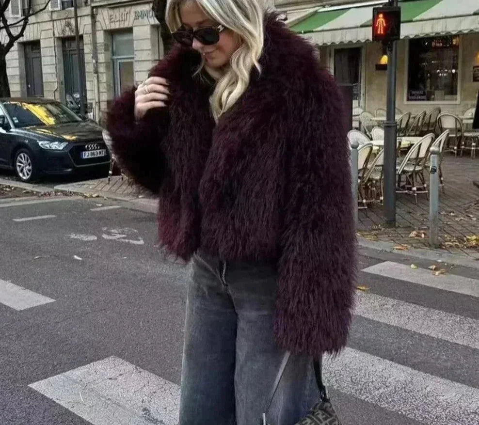 Veste d'hiver stylée en fausse fourrure Melanie