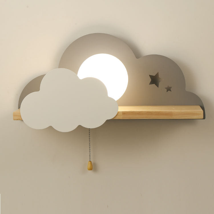 DreamCloud - Hyggelys avec lampe murale à étagère fonctionnelle