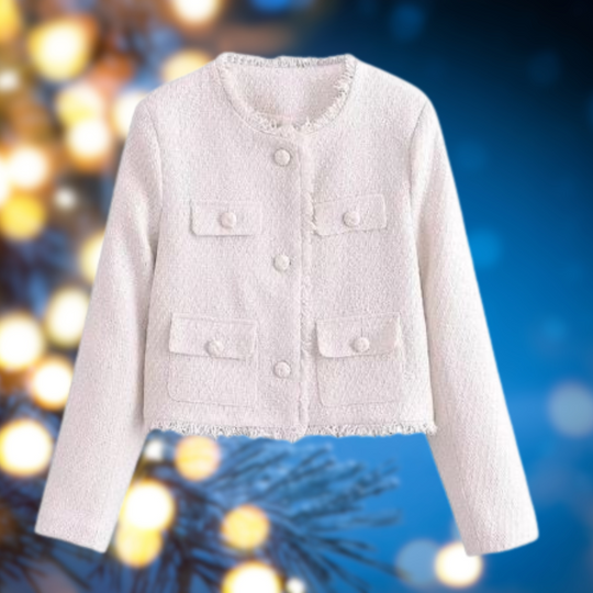 Henriette - Veste courte décontractée avec col rond