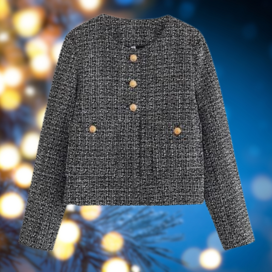 Henriette - Veste courte décontractée avec col rond