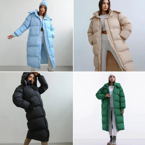 Izabela - Doudoune longue oversize avec capuche