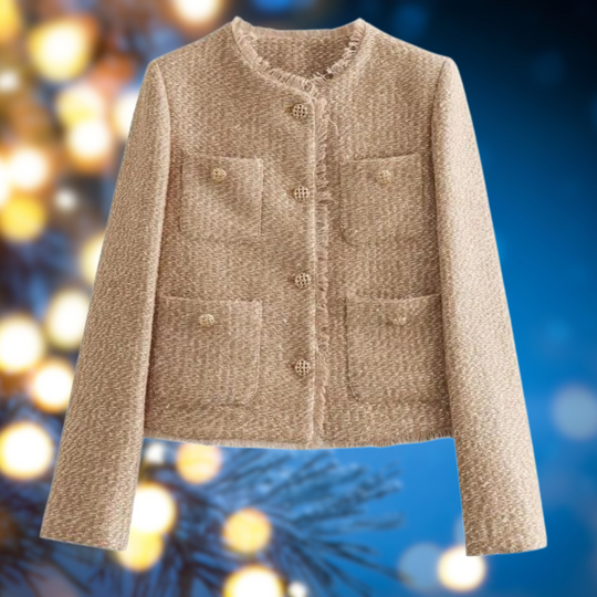 Henriette - Veste courte décontractée avec col rond