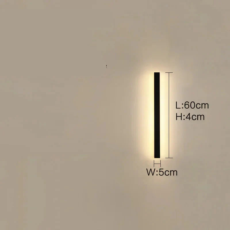 Lunor Moderne Applique Murale Extérieure Linéaire – Métal & Acrylique pour Terrasse & Entrée