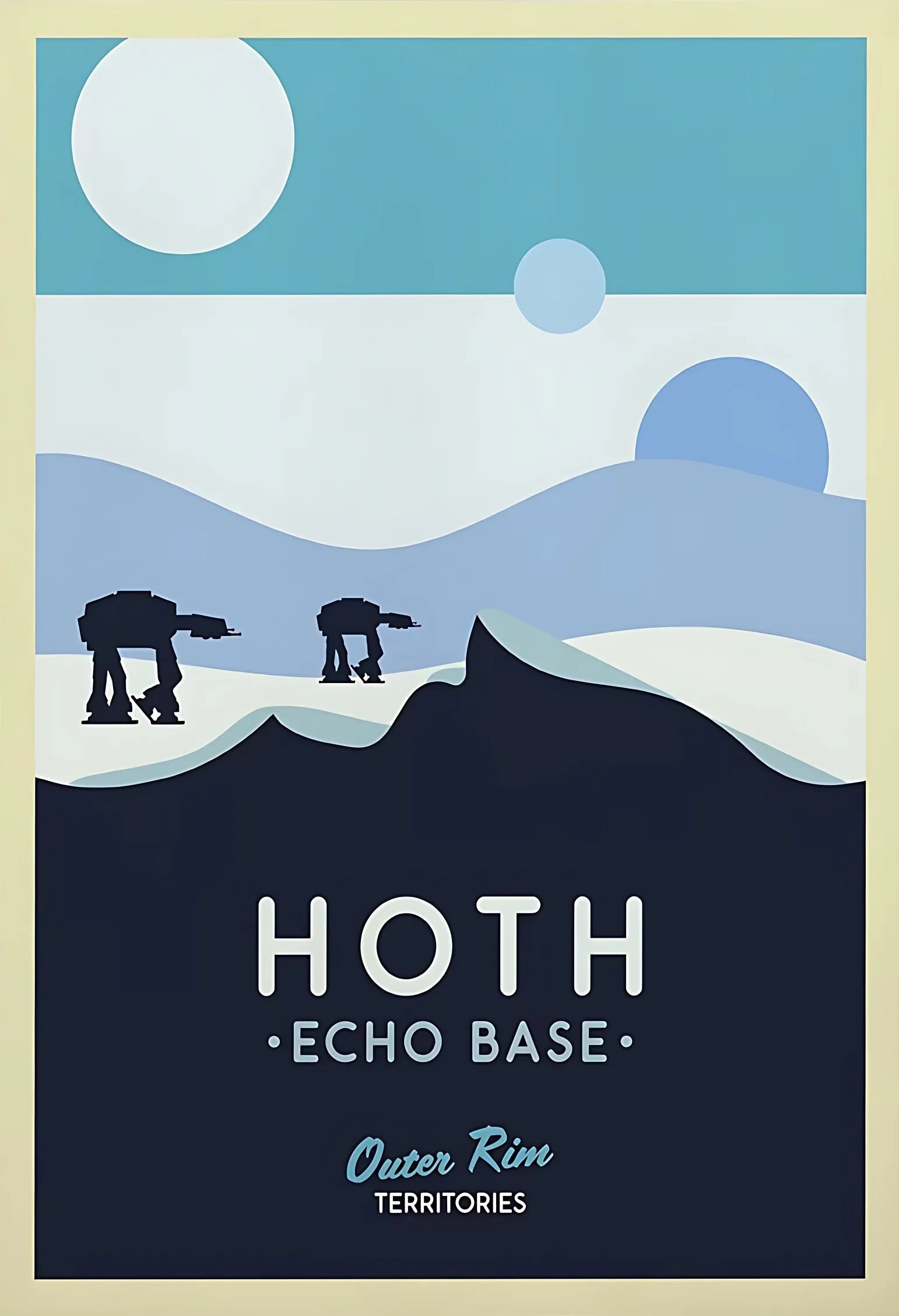 GalacticGetaways - Affiche de voyage Star Wars vintage