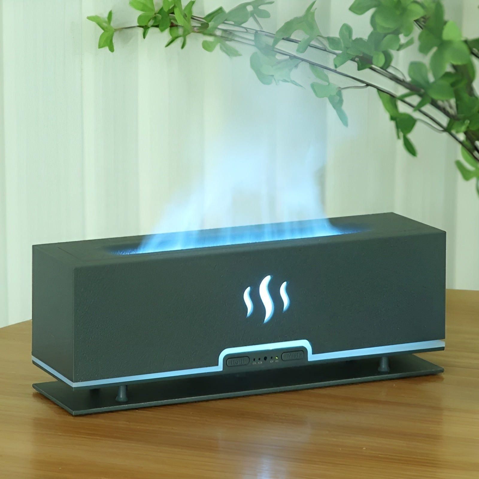 Humidificateur portable avec lumière flammes et parfum