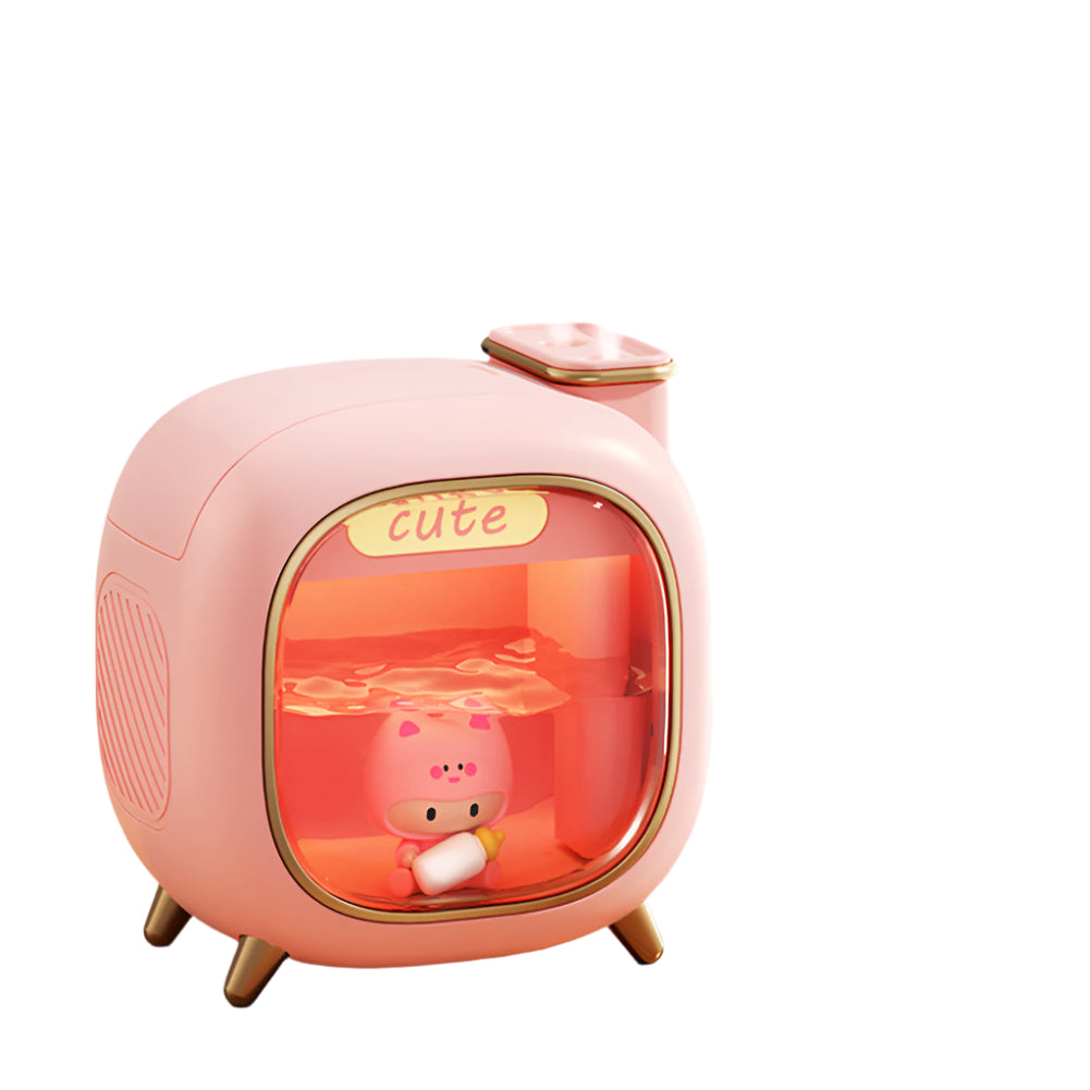 MistJoy Mini-Humidificateur – Diffuseur à double brumisation avec lumière ambiante douce