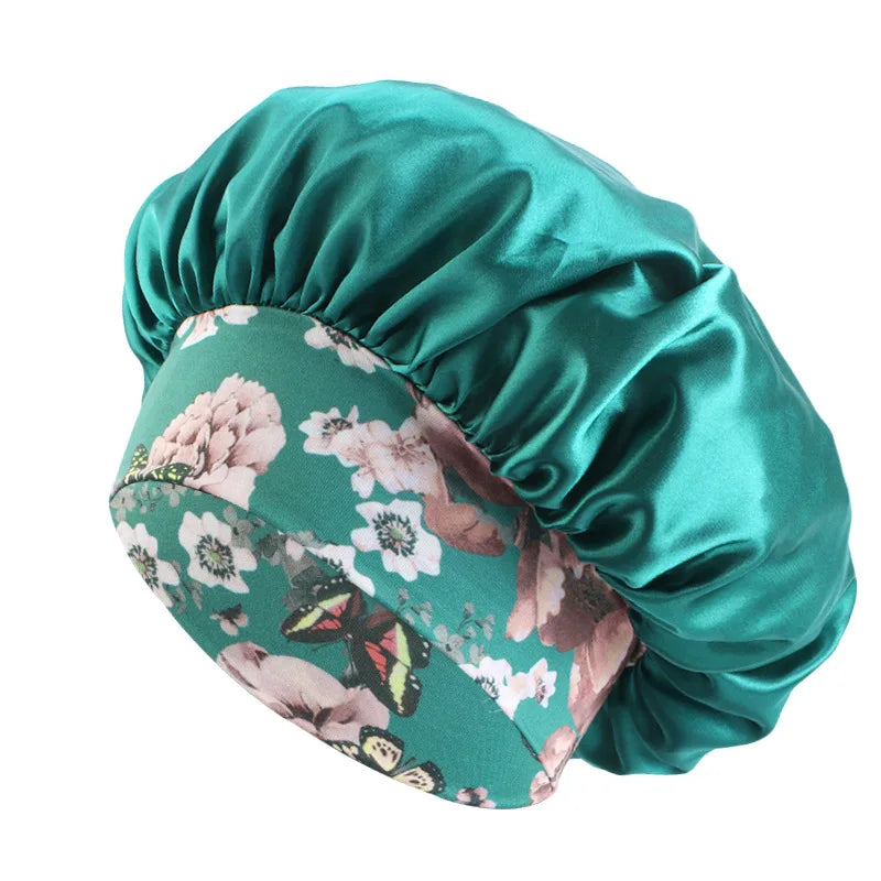 Estella - Cape en satin fleuri élégant pour la protection des cheveux et la beauté