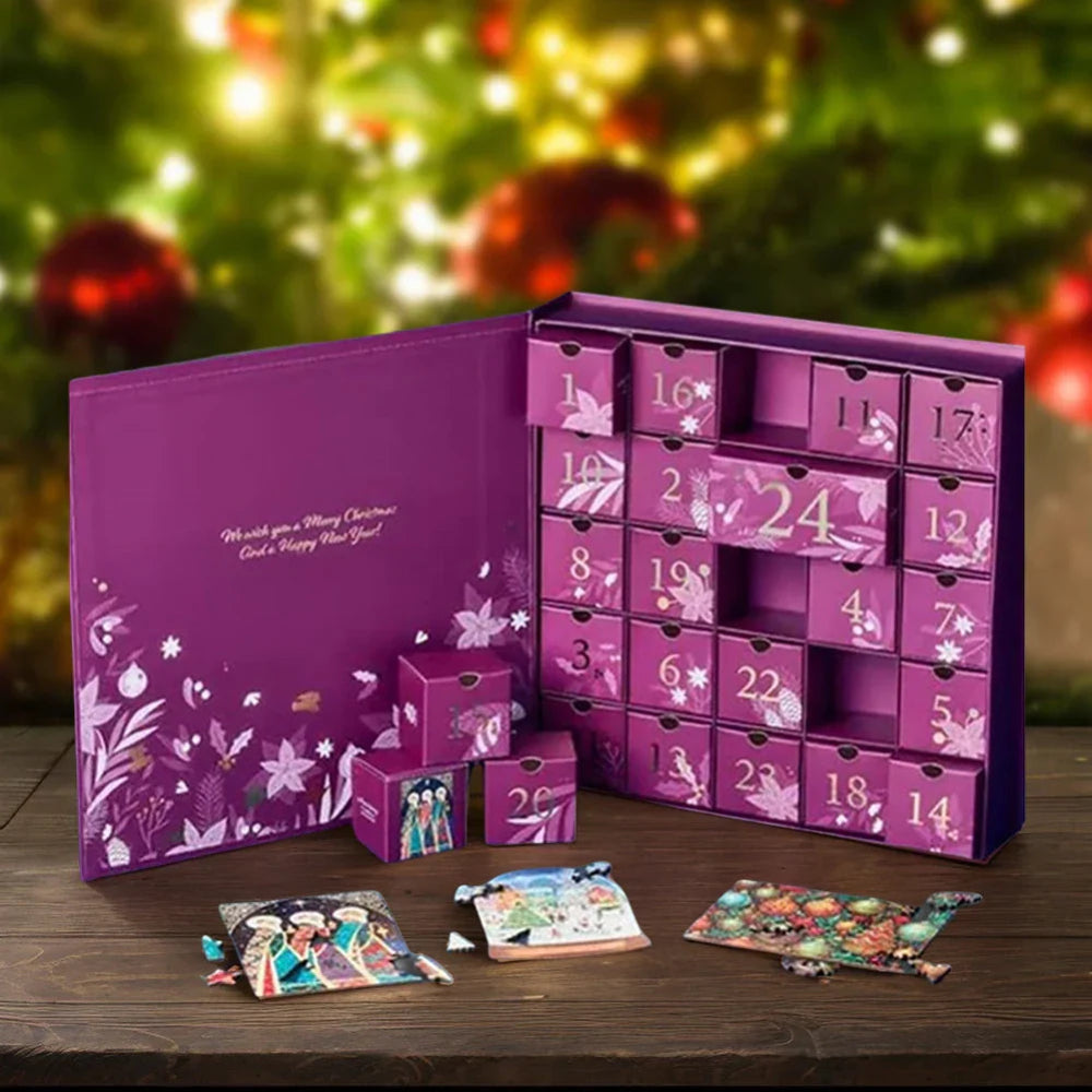 Calendrier de l'Avent Puzzle de Noël de 24 jours