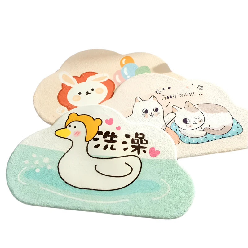 CloudPals - Tapis en forme de nuage avec des animaux de bande dessinée pour enfants