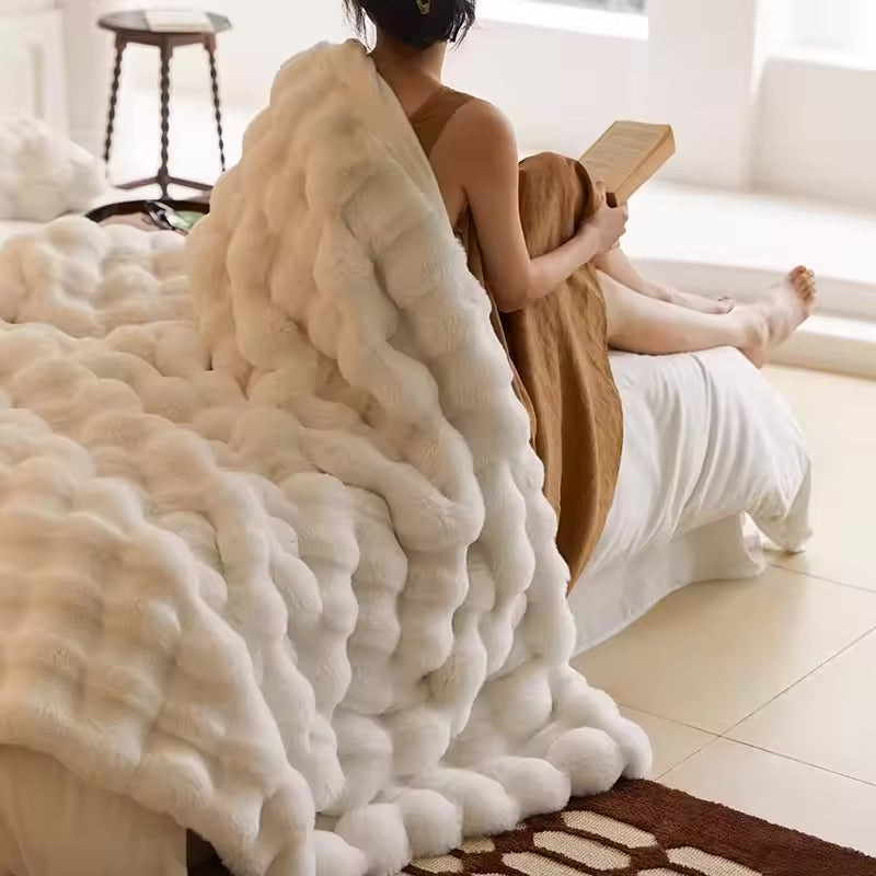 CloudNine - Ensemble de tapis en peluche et de coussins