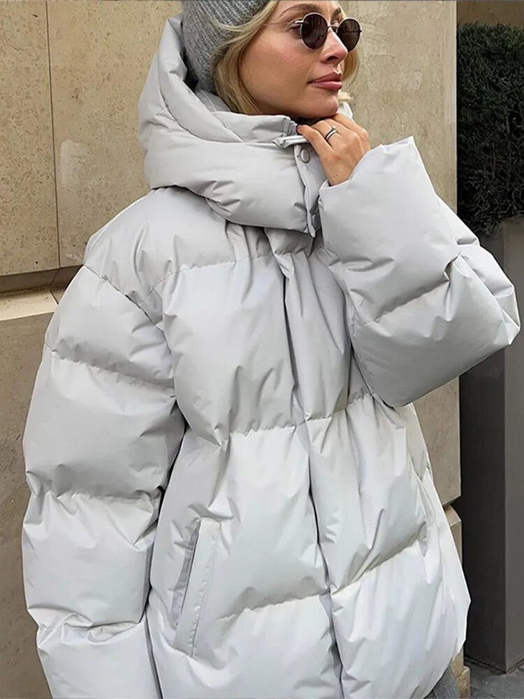 Veste oversized à manches longues chaude Elle