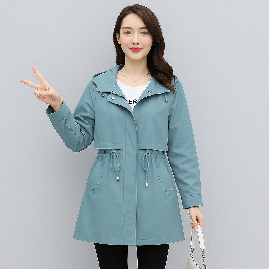 Savanna | Trench-coat élégant à capuche