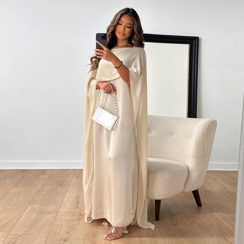 Jennifer - Robe maxi cape élégante