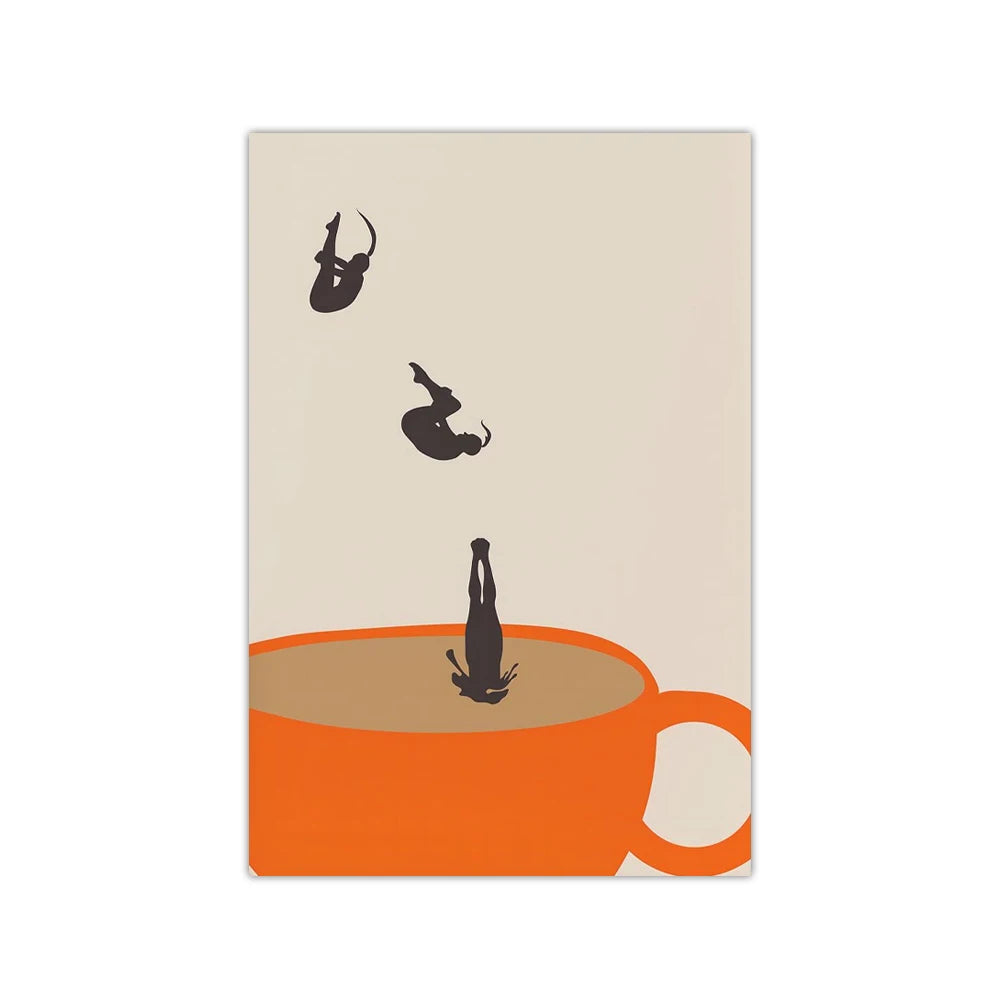 MugDive - Affiches d'art fantaisistes inspirées du café