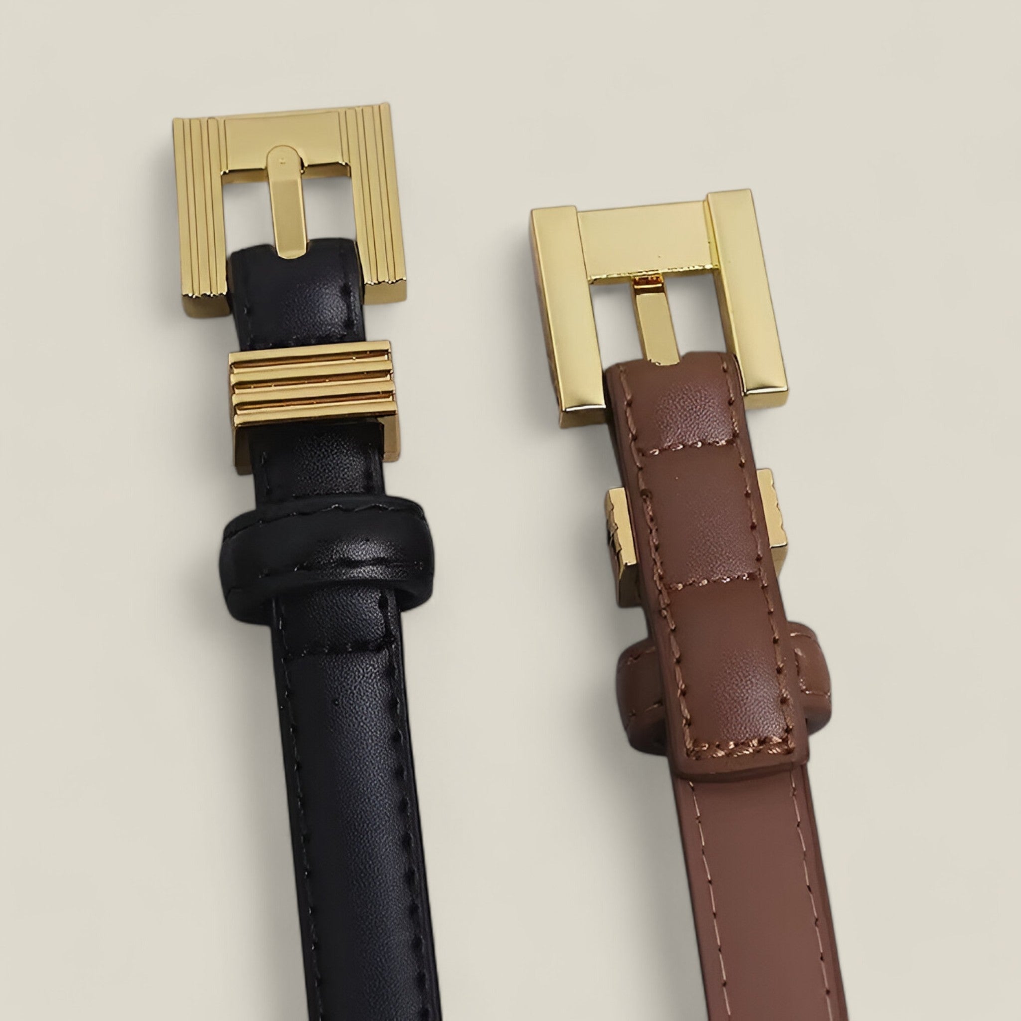 Elsie - Ceinture fine minimaliste et lisse