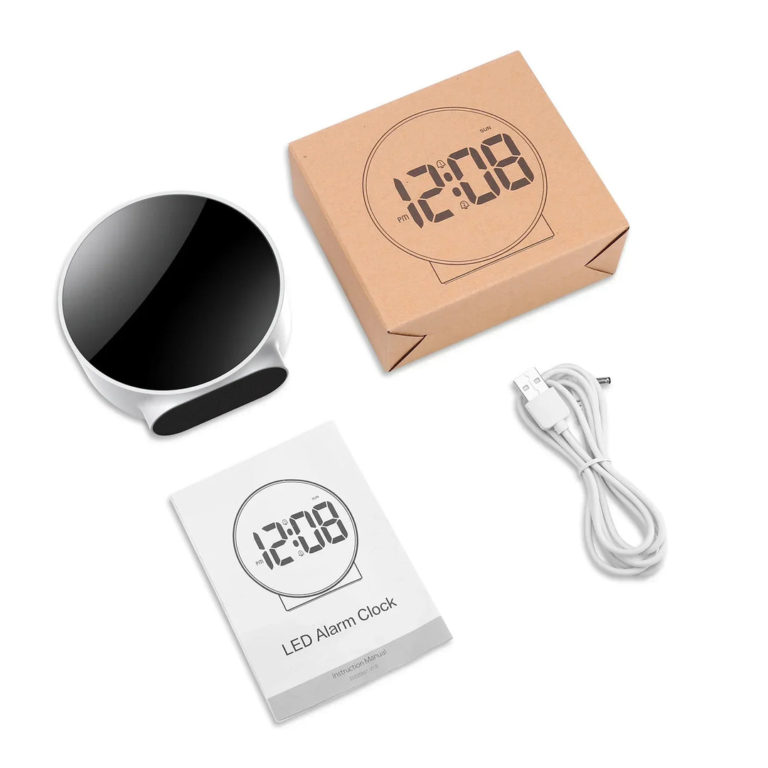 BrightTime – Réveil numérique LED avec chargement USB