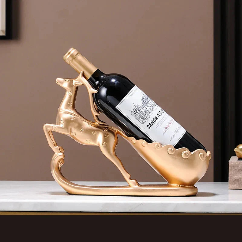 NobleStag Élégant Porte-bouteille de Vin Hjorte – Décoration Stylée pour la Table et la Maison