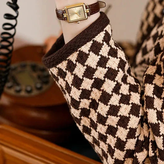 Valérie - Montre-bracelet pour femme d'inspiration vintage avec bracelet en cuir