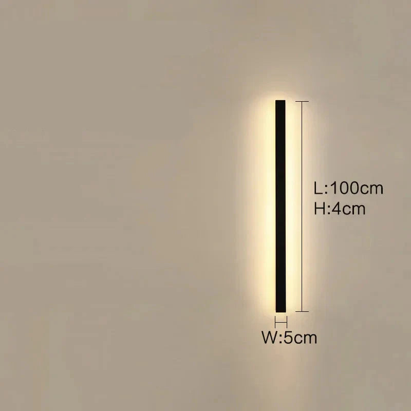 Lunor Moderne Applique Murale Extérieure Linéaire – Métal & Acrylique pour Terrasse & Entrée