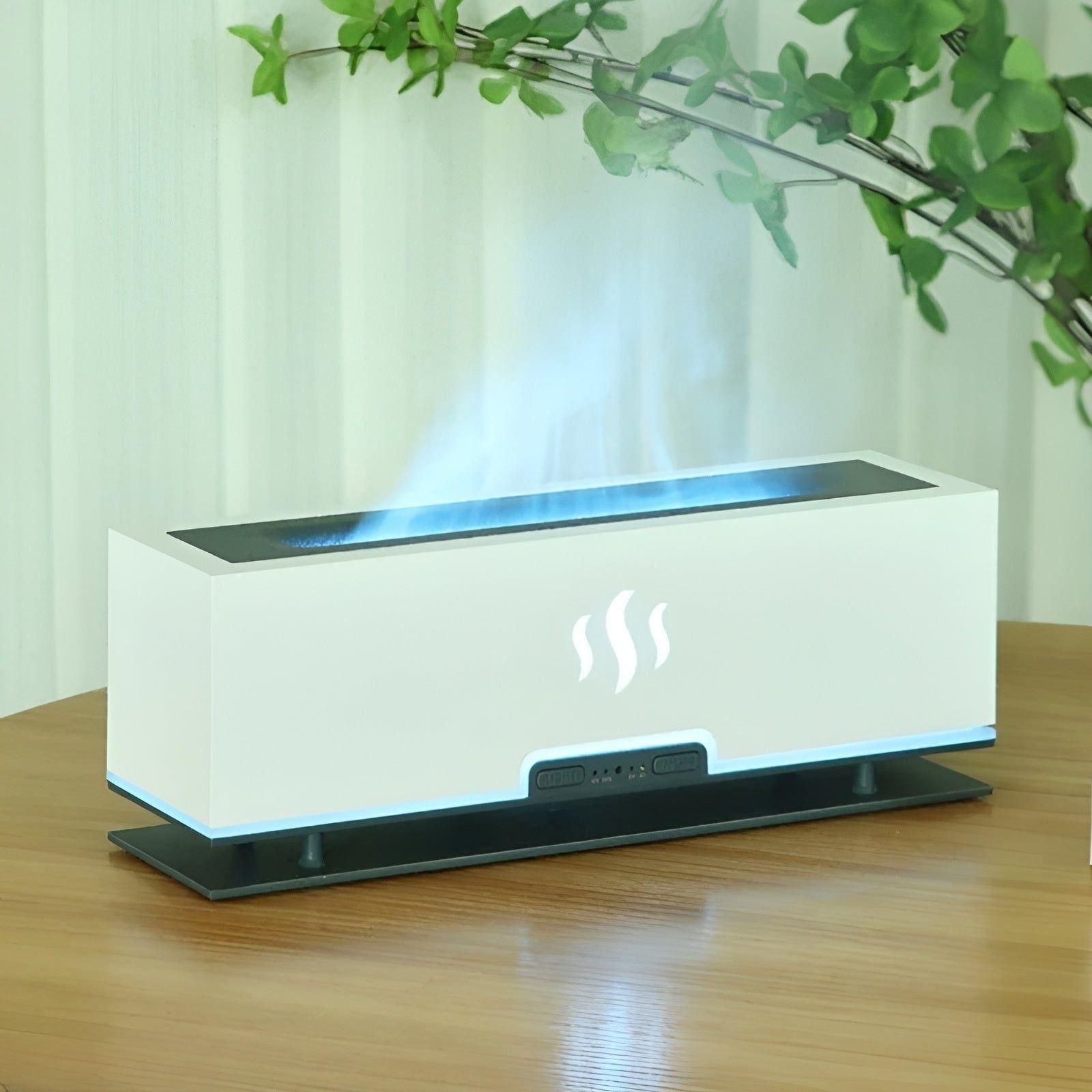Humidificateur portable avec lumière flammes et parfum