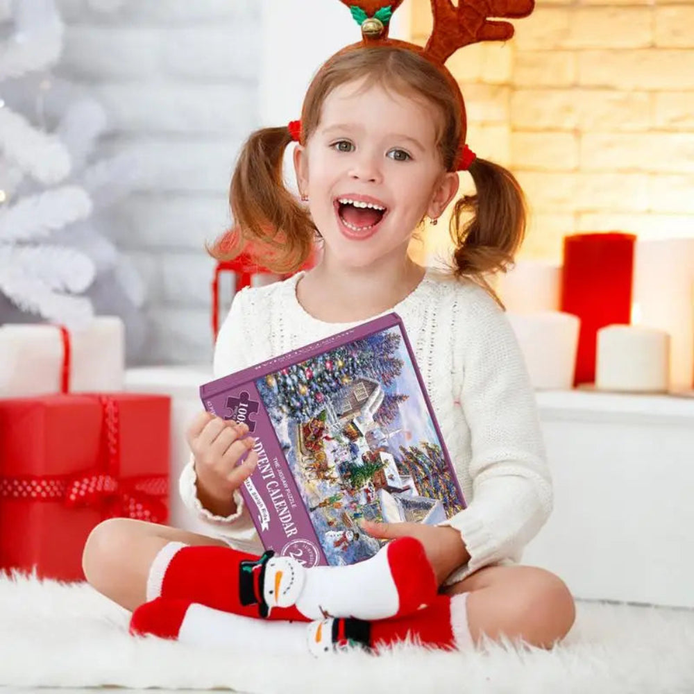 Calendrier de l'Avent Puzzle Village de Noël de 1008 pièces