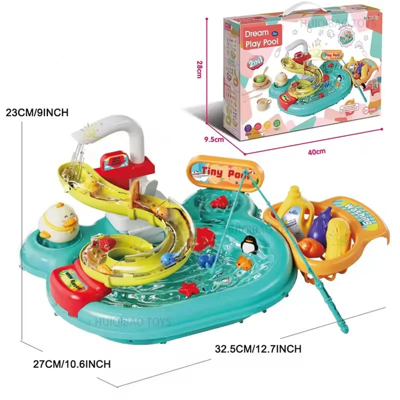 FinnyFun - Jouet Montessori interactif 2-en-1 avec poisson glissant pour enfants