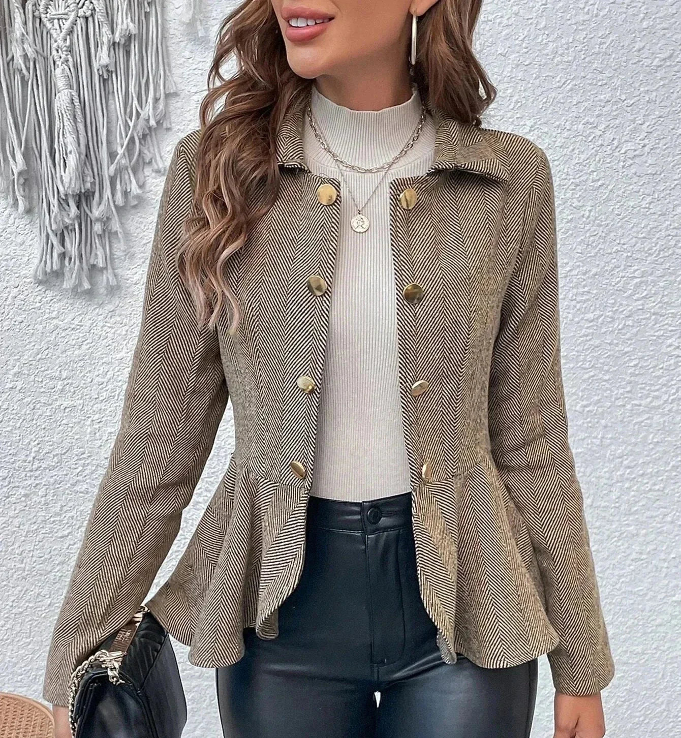 Molly - Veste de bureau avec bordure à volants