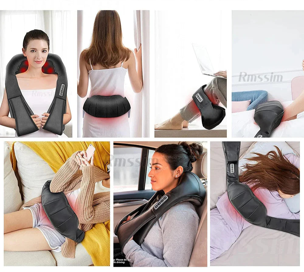RelaxPro - Appareil de massage chauffant multifonctionnel pour le cou, le dos, les épaules et les jambes