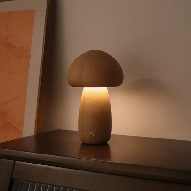 Lampe de table en bois MystiGlow