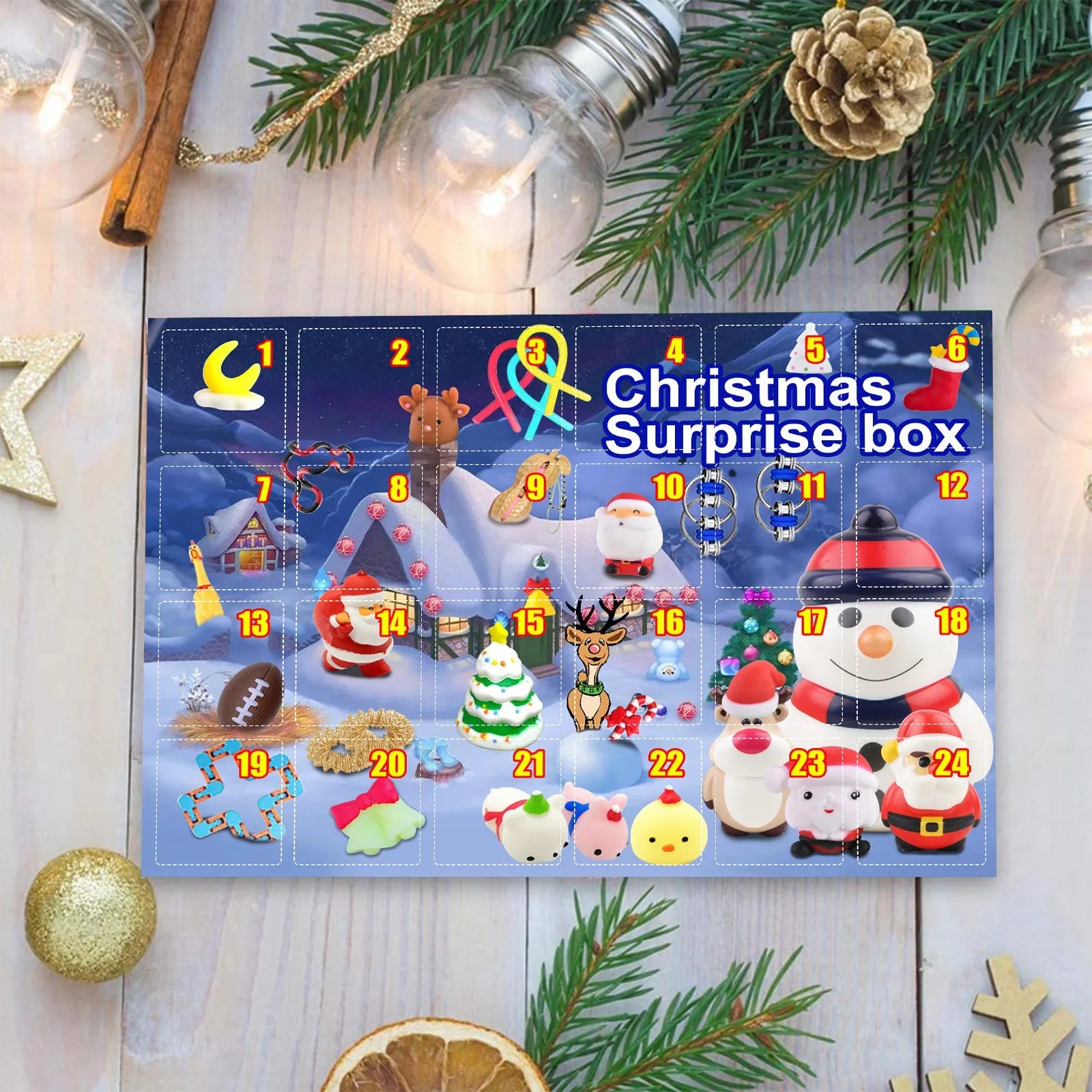 Boîte Cadeau du Calendrier Déchiré Surprise de Noël