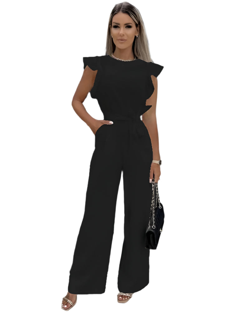 Combinaison Élégante Elvira avec Détail de Nœud - Onepiece Luxueux pour Femmes