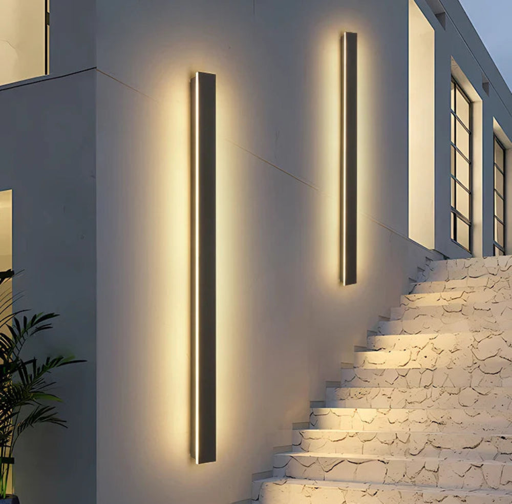 NeroEdge SleekLine Applique Murale LED Imperméable – Luminaire Exterieur Moderne Noir