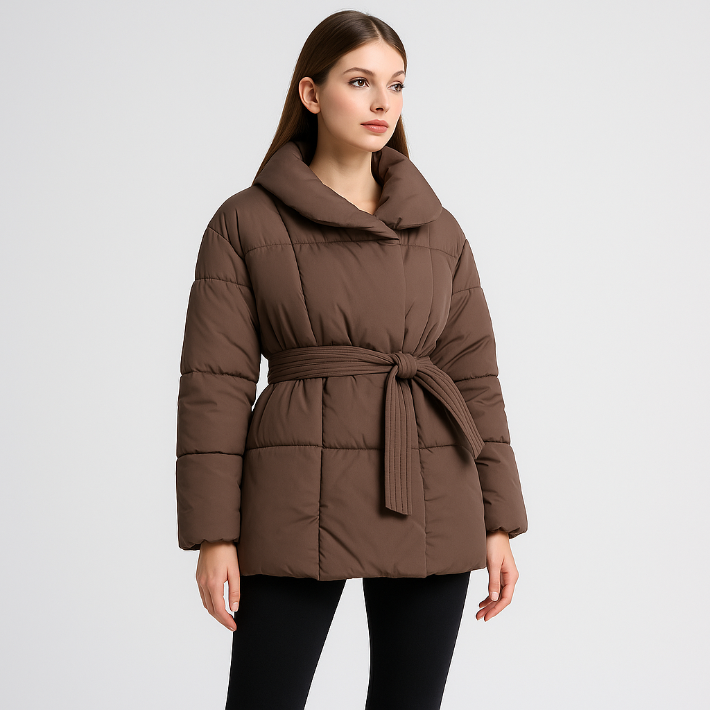 Scarlet | Manteau de torsion en drap de laine