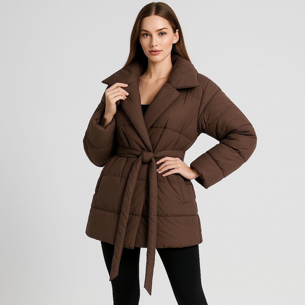 Scarlet | Manteau de torsion en drap de laine