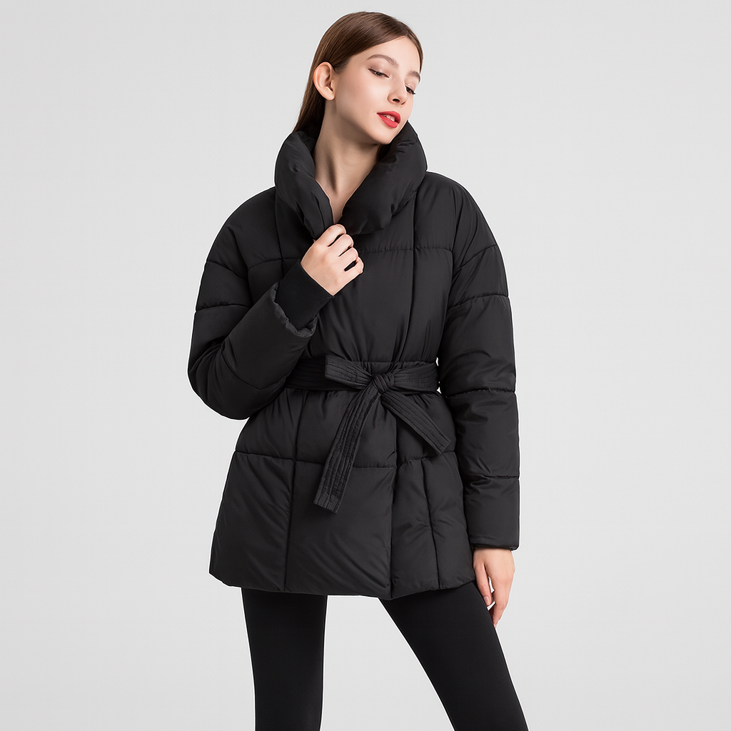 Scarlet | Manteau de torsion en drap de laine