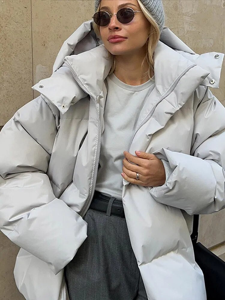 Veste oversized à manches longues chaude Elle