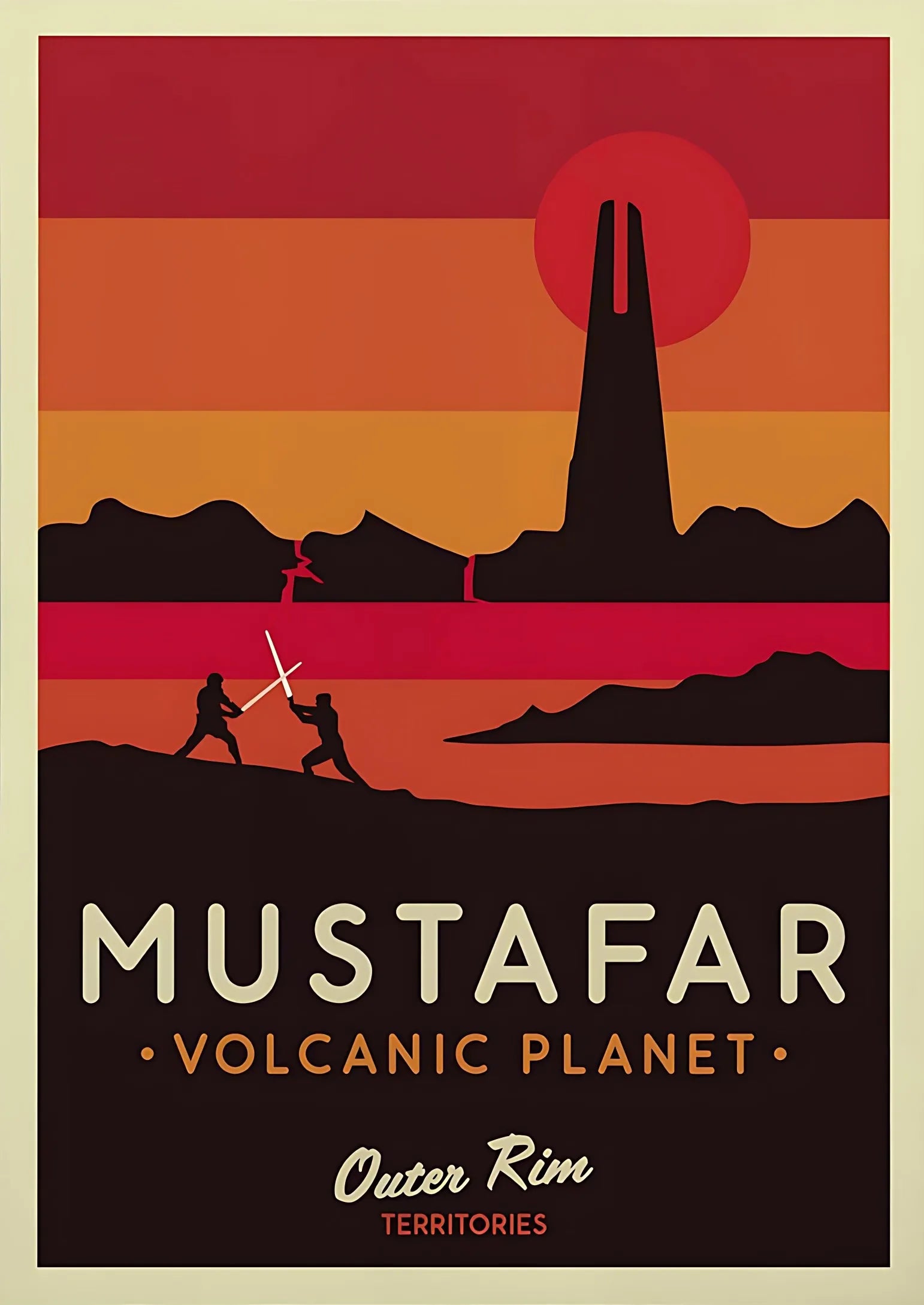 GalacticGetaways - Affiche de voyage Star Wars vintage