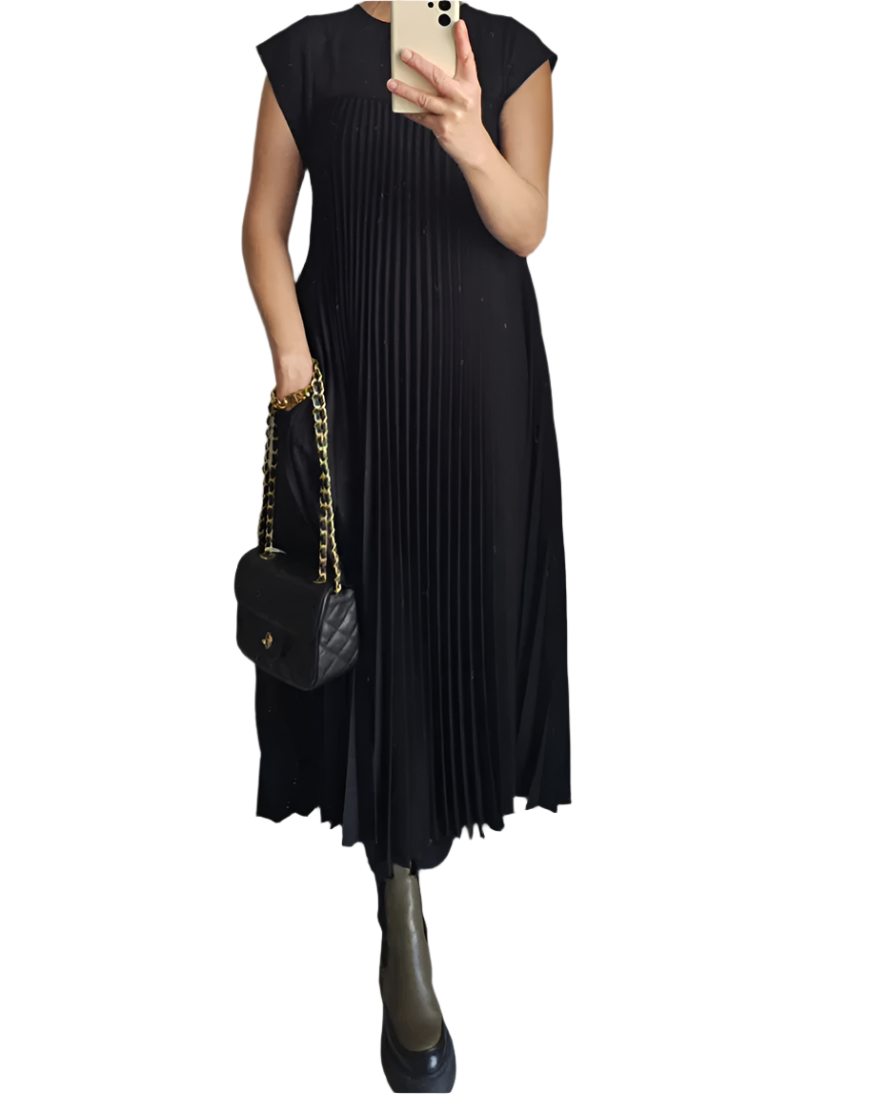 Rigmor Robe Élégante avec Jupe Plissée pour Femmes