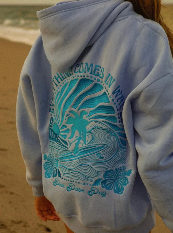 OceanGlow - Veste à capuche inspirée du coucher de soleil et de l'océan