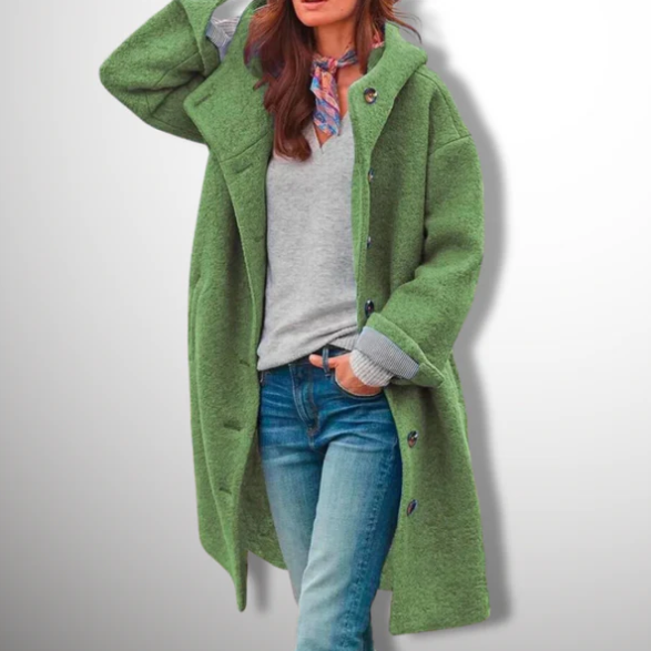 Crissa | Cardigan long à capuche pour femme