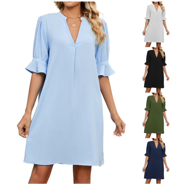 Elouisa | Mini-robe d'été à col en V