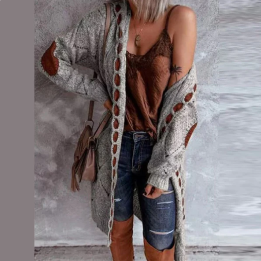 Cardigan en tricot bohème chic