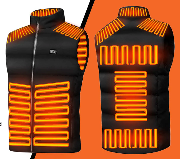 Nick - Gilet étanche avec fermeture éclair chauffante