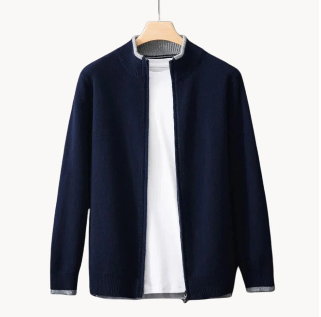 Dennis - Pull-over avec col côtelé et zip