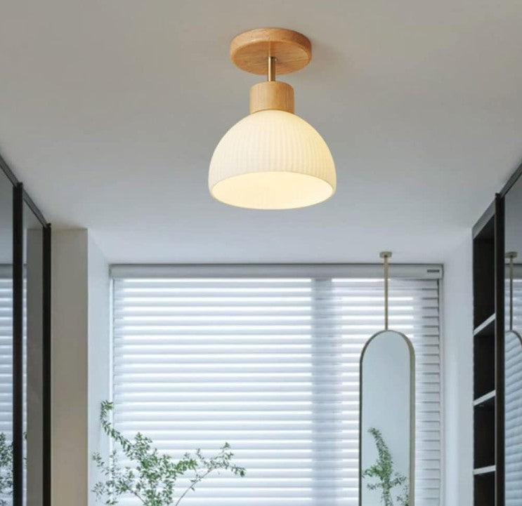 LumiTræ Lampe de Plafond LED Moderne – Élégance Naturelle et Éclairage Convivial