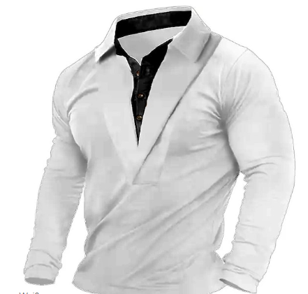 Sweat-shirt à manches longues slim-fit Conan avec col à boutons