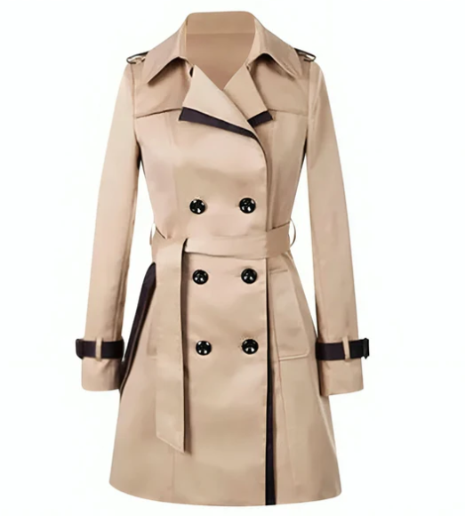 Trench-coat élégant avec détails de bordure Kelsi